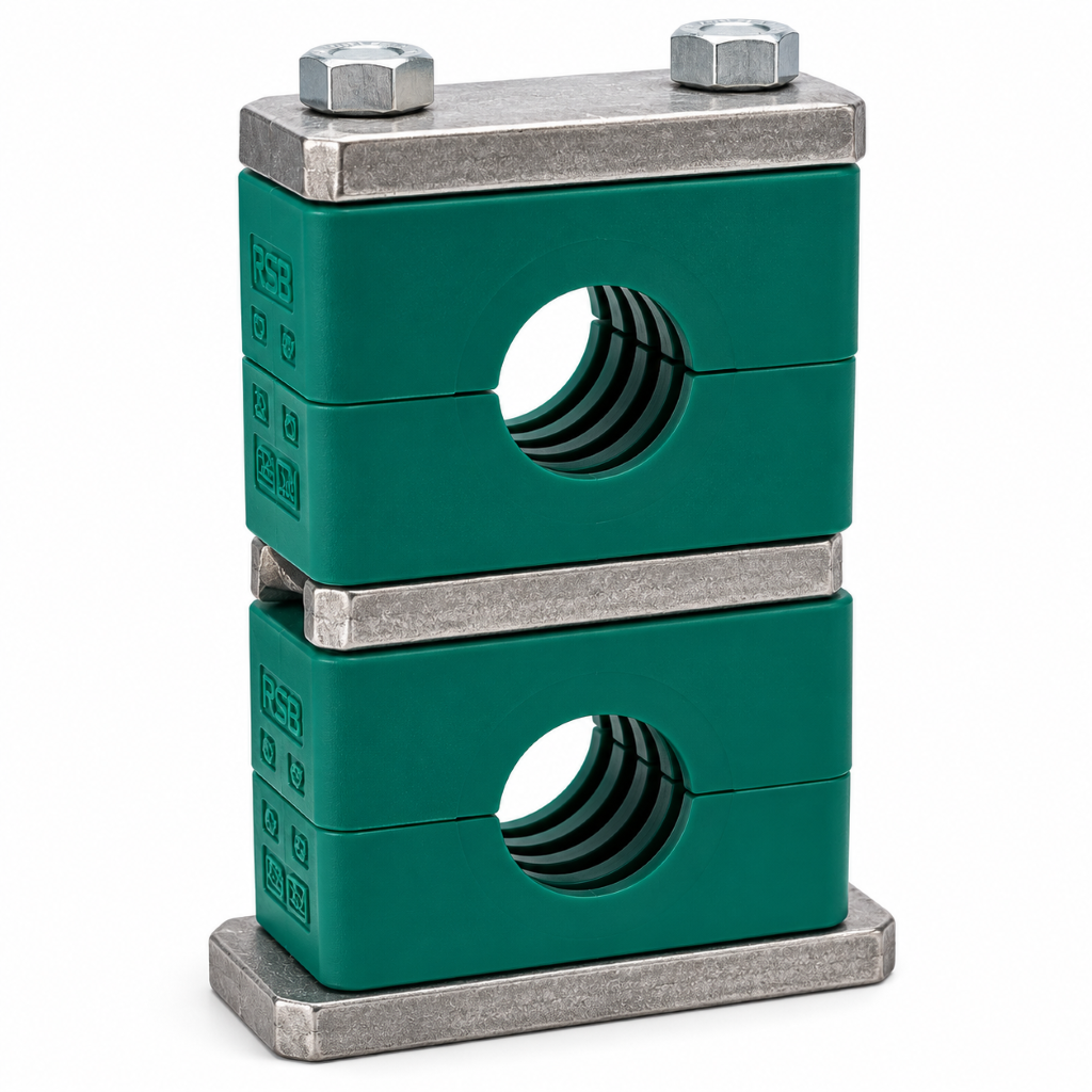 Heavy Series Double Stack Clamp 316 Stainless Steel Hardware