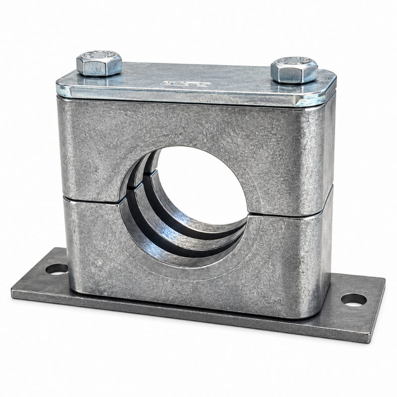 1/4" Pipe Clamp Elongated Aluminum Body