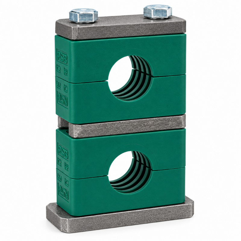 1/4" Tubing Clamp Heavy Series Double Stack