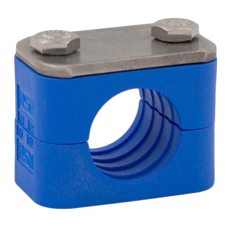 1/2" Tubing Clamp Blue Clamp Support Kit 316 Stainless Steel Hardware