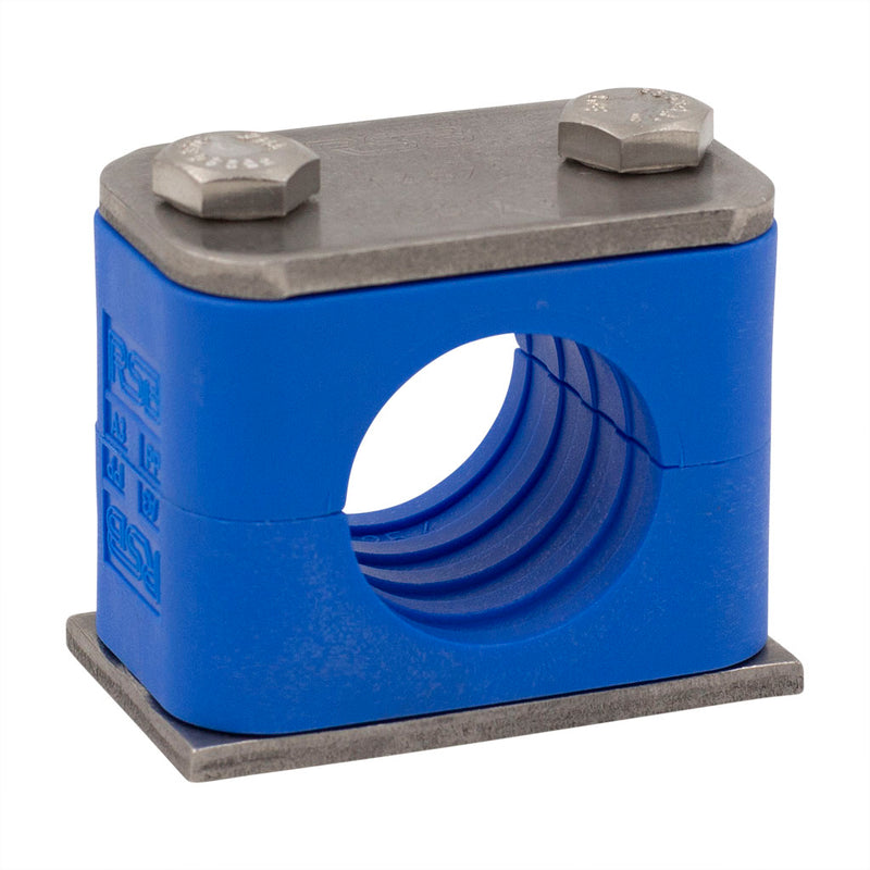 1" Tubing Clamp Blue Clamp 304 Stainless Steel Hardware