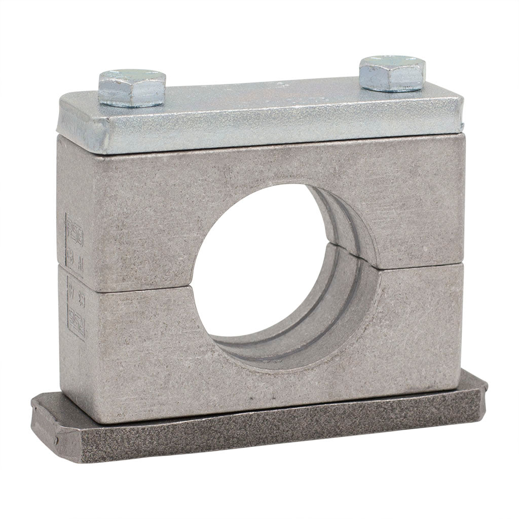 3/8" Pipe Clamp (0.67" I.D.) Heavy Series Aluminum Clamp Zinc-Plated Hardware