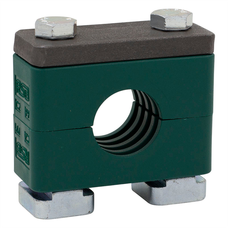 1/2" Pipe Clamp Heavy Series Rail Mount Carbon Steel Hardware