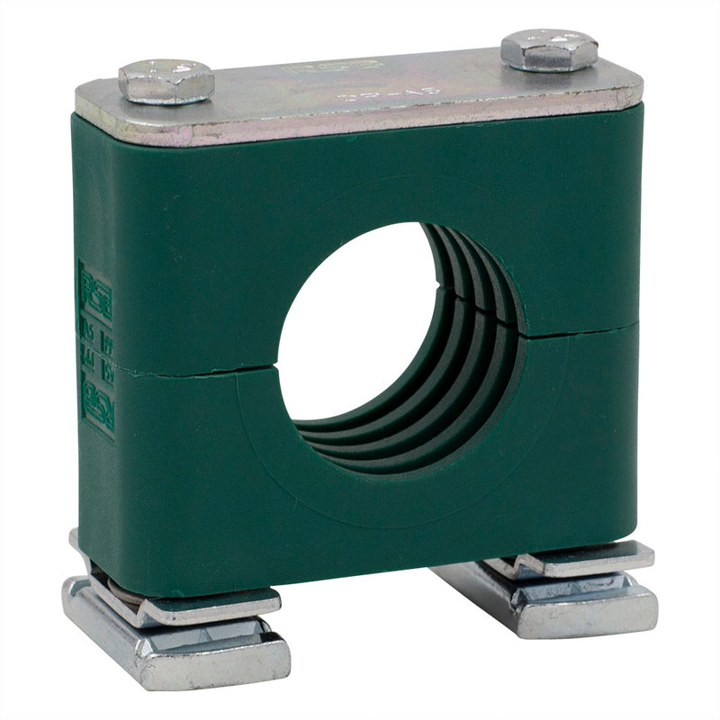 2-1/4" Tubing Clamp Light Series Strut Mount Zinc-Plated Hardware